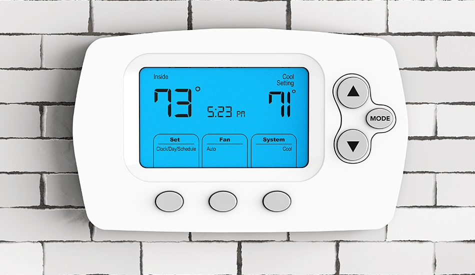 Thermostat on wall | Stiles Heating, Cooling, & Plumbing